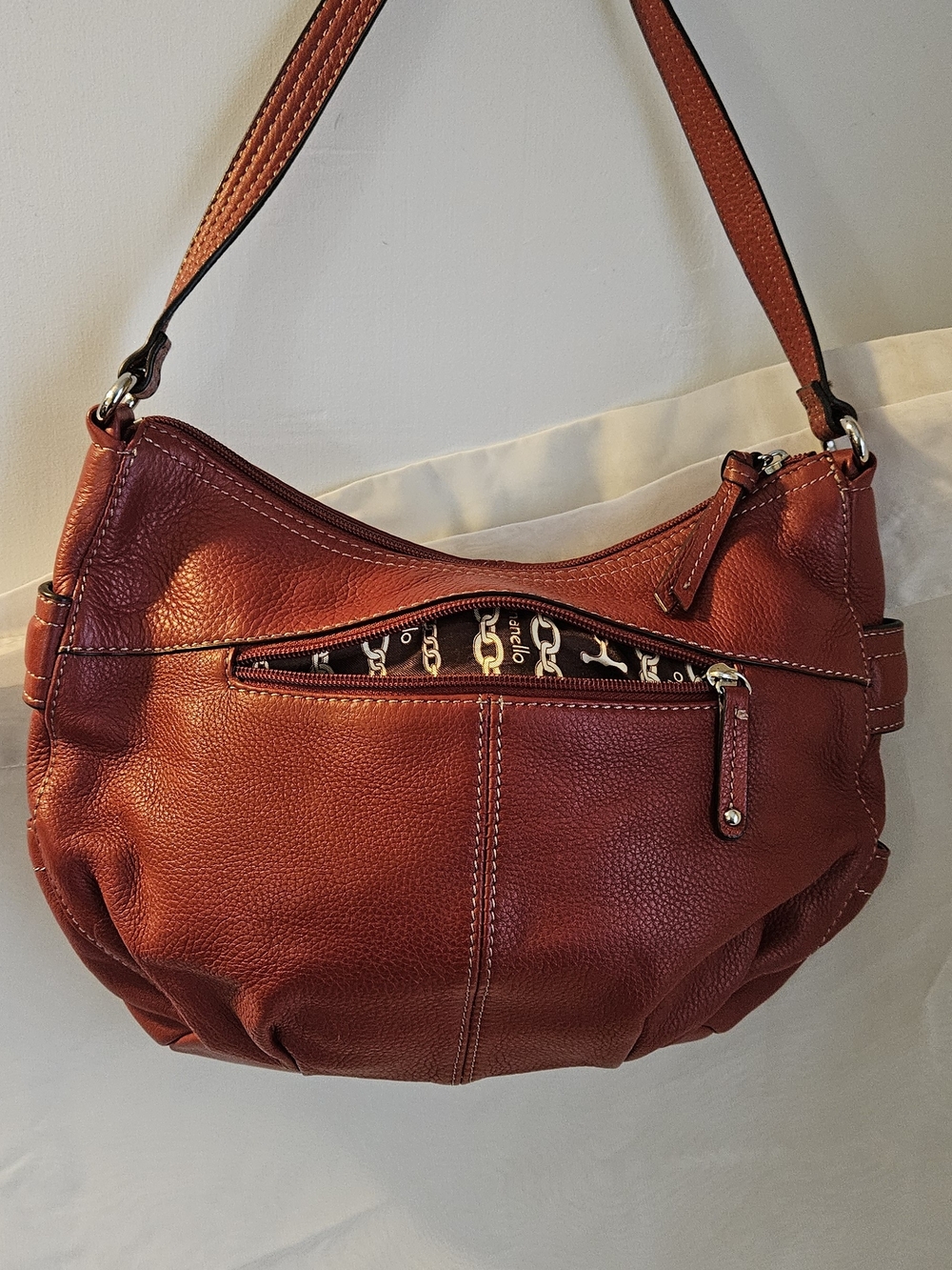 Red Leather TIGNANELLO Shoulder Bag - Women - Picture 5 of 7
